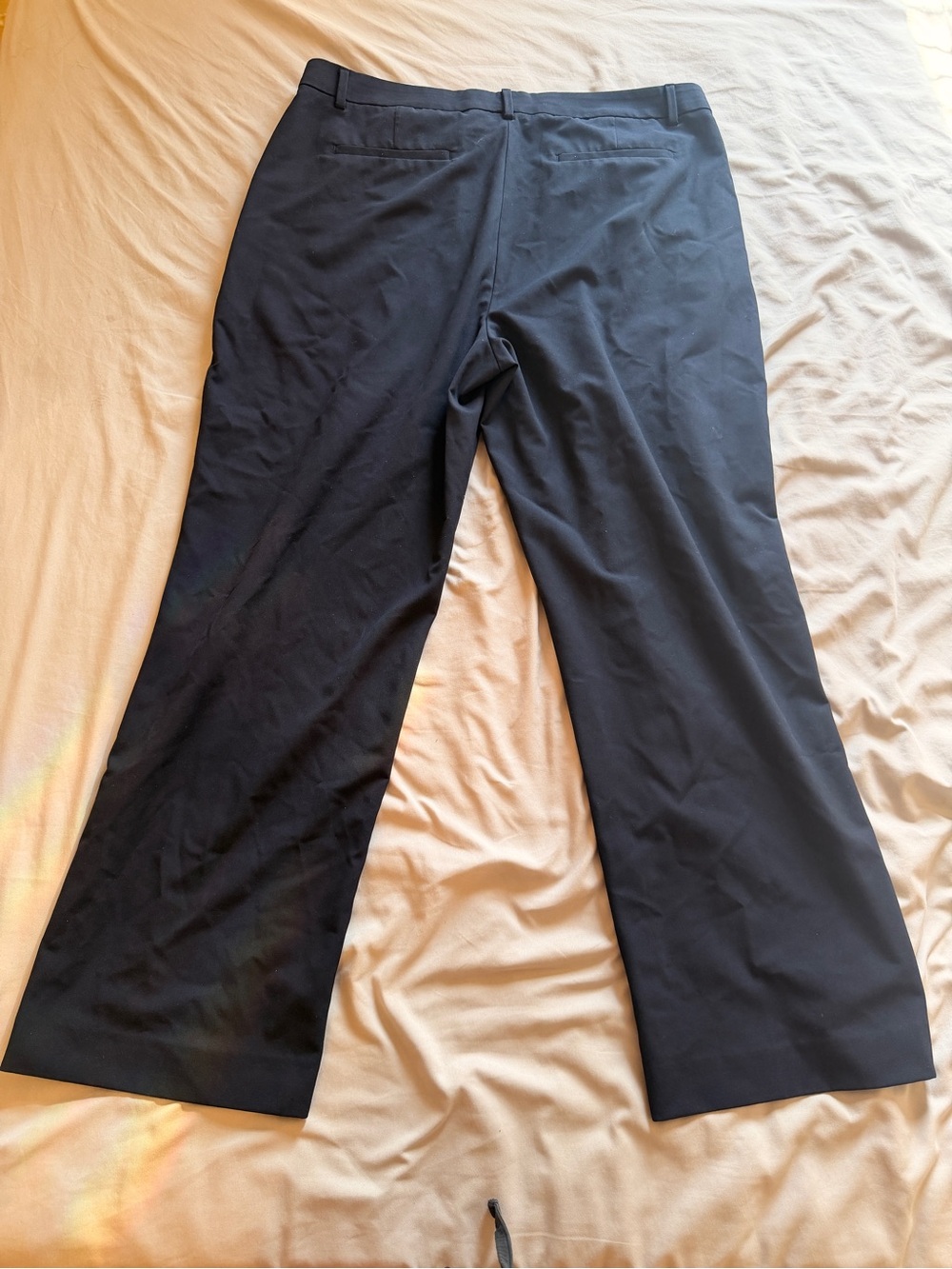 Banana Republic Navy Wide-Leg High-Rise Trousers - Picture 4 of 5